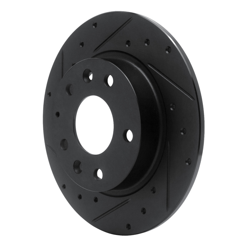 Mazda 3 Brake Rotor (1) - Rear Left - R1 Concepts - Drilled & Slotted - Black - `14-`25